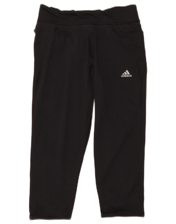 Adidas Dame Climalite Capri Leggings UK 12/14 Medium Black Polyester