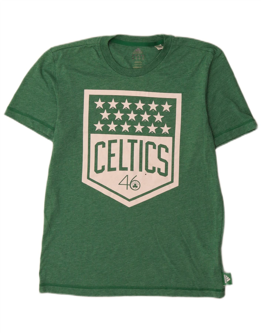 Adidas Herre Boston Celtics Grafisk T-Shirt Top Lille Grøn Polyester