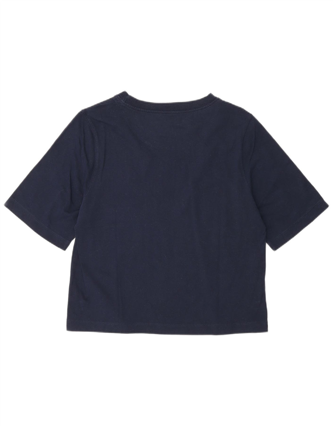 Benetton Womens Regular T-Shirt Top UK 12 Medium Navy Blue Bomuld