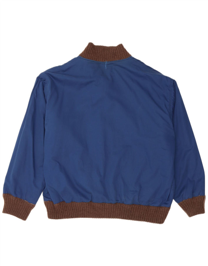 VINTAGE Herre vendbar cardigan sweater XL Brown Fair Isle