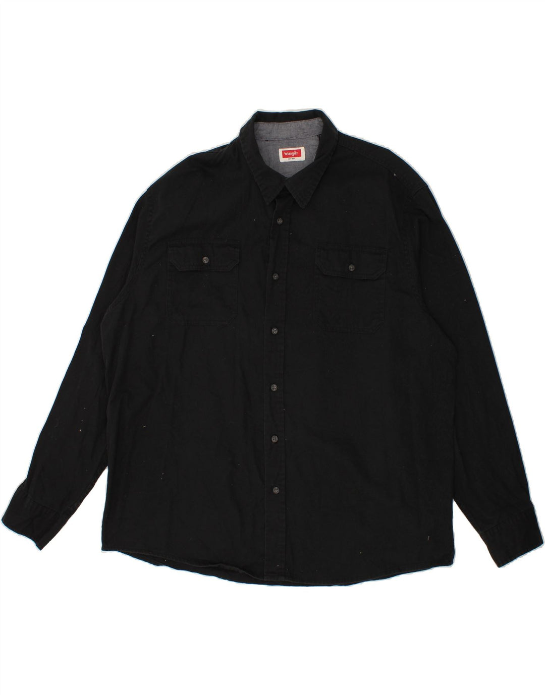 WRANGLER Herreskjorte 2XL Sort Bomuld