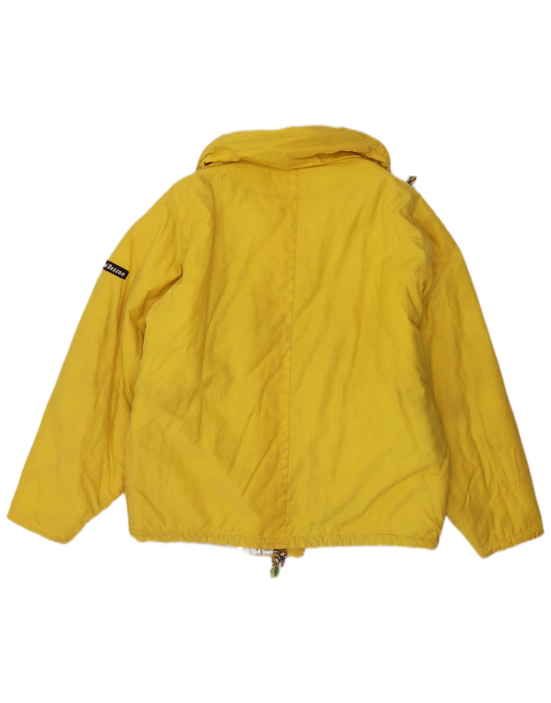 Anzi Besson Dame Oversized Polstret Jakke UK 10 Lille Gul Bomuld