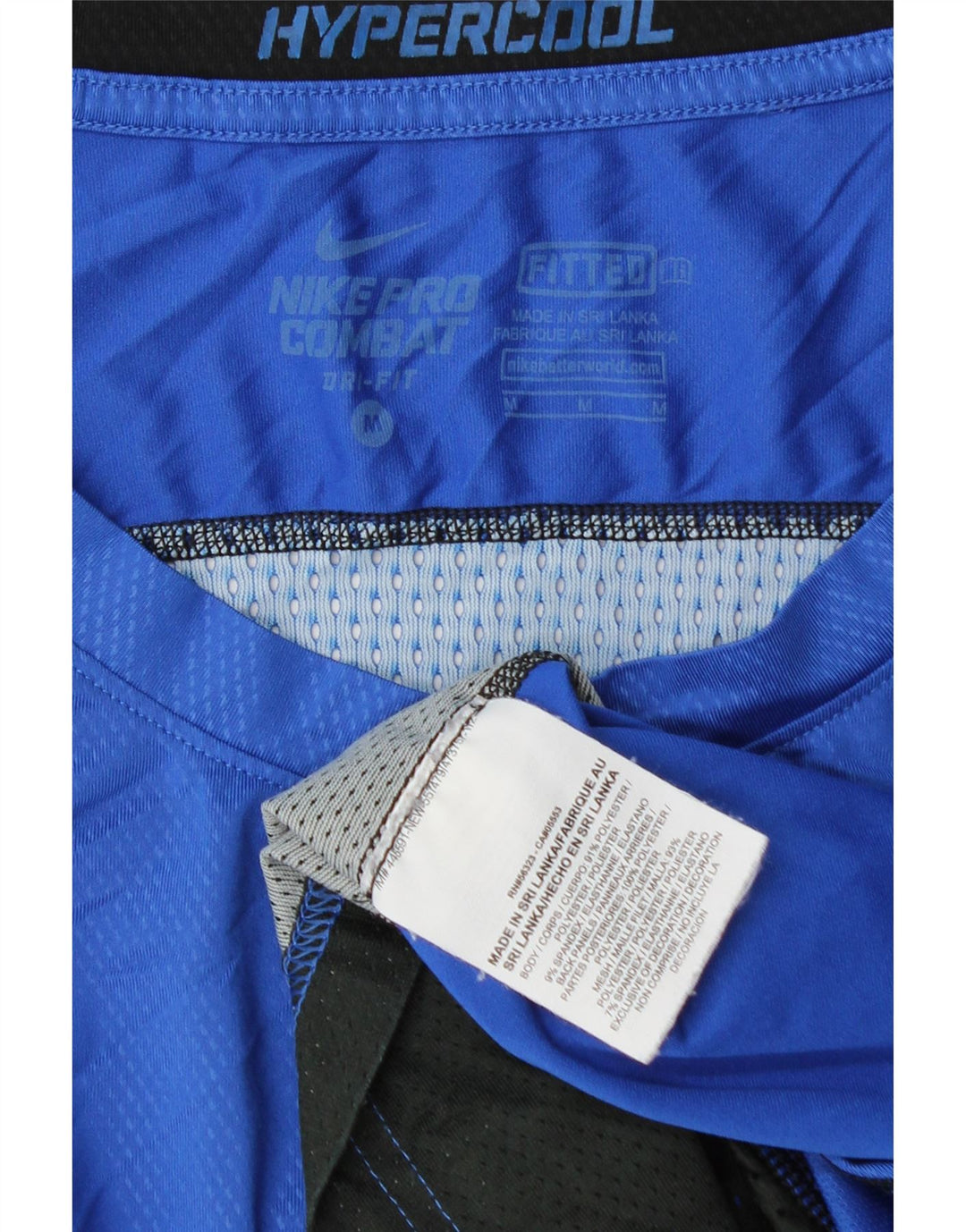 Nike Grafisk T-shirt top mellemblå, farveblok polyester