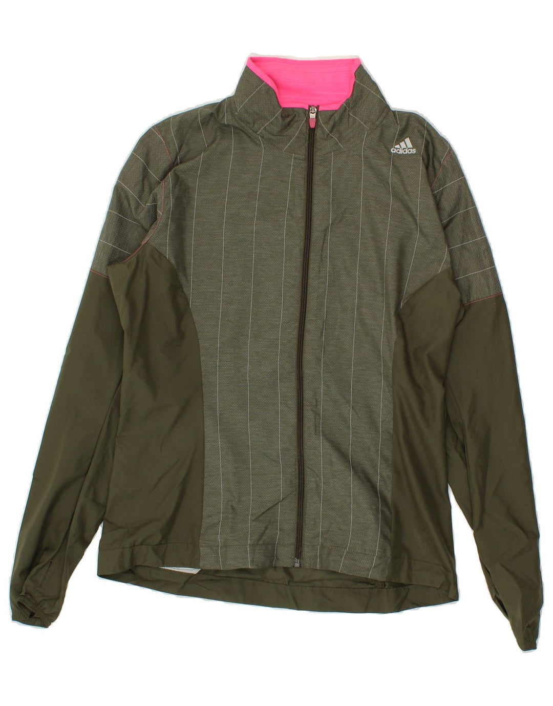 ADIDAS Womens Supernova Tracksuit Top Jacket UK 12 Medium Khaki Vintage Adidas and Second-Hand Adidas from Messina Hembry 