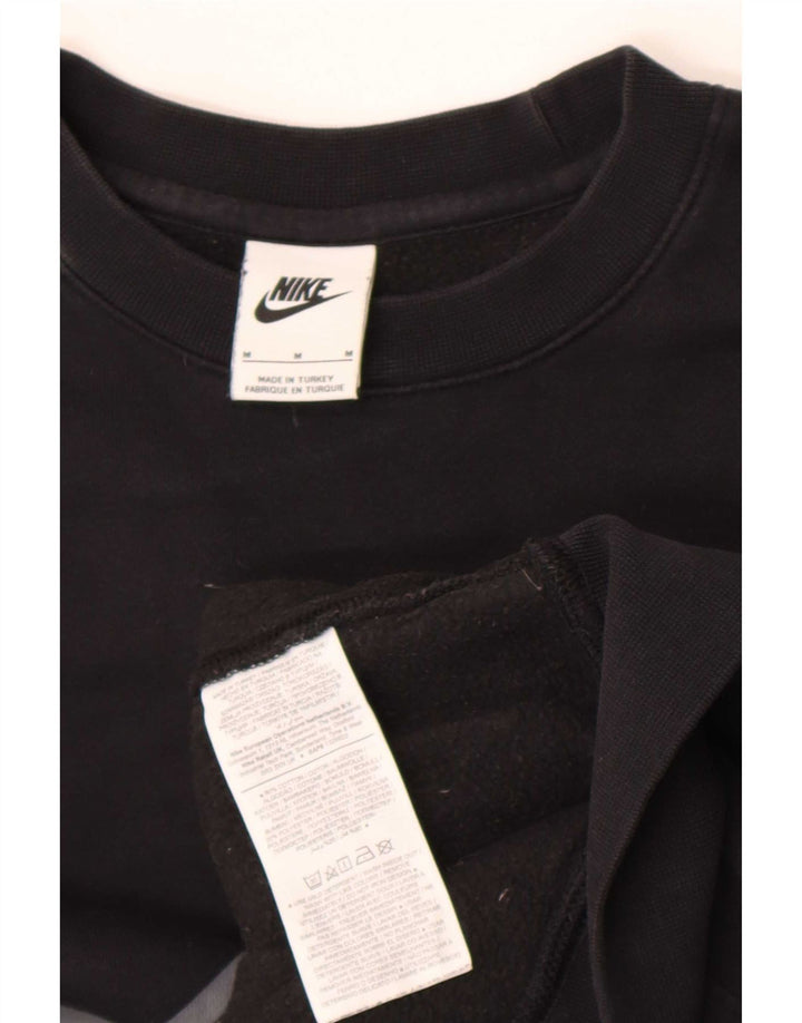 Nike Herre grafisk sweatshirt Jumper Medium Sort Bomuld