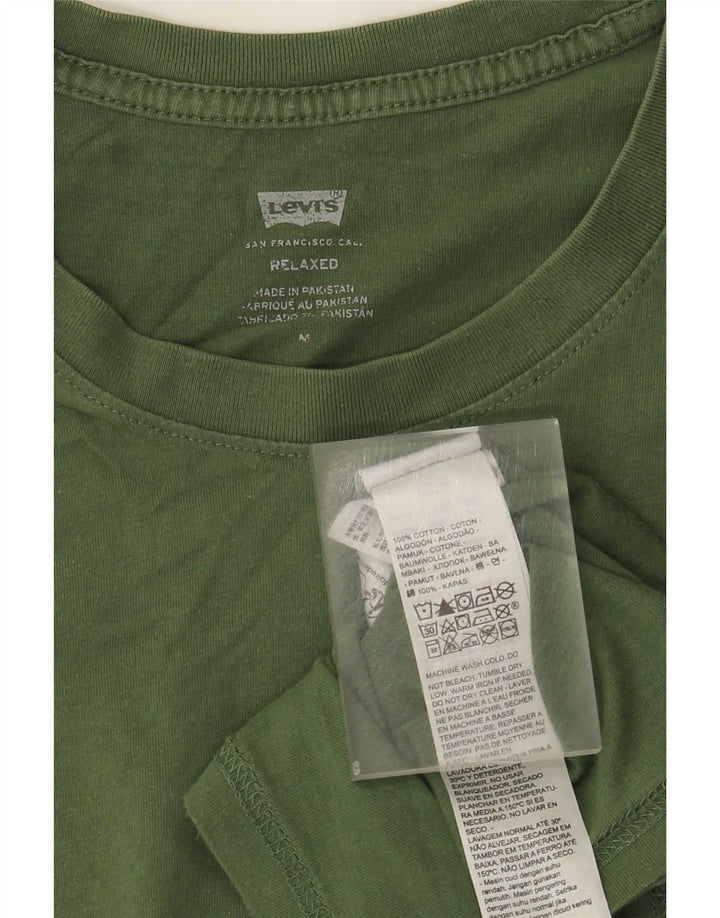 Levi's Herre afslappet T-shirt top mellemgrøn bomuld