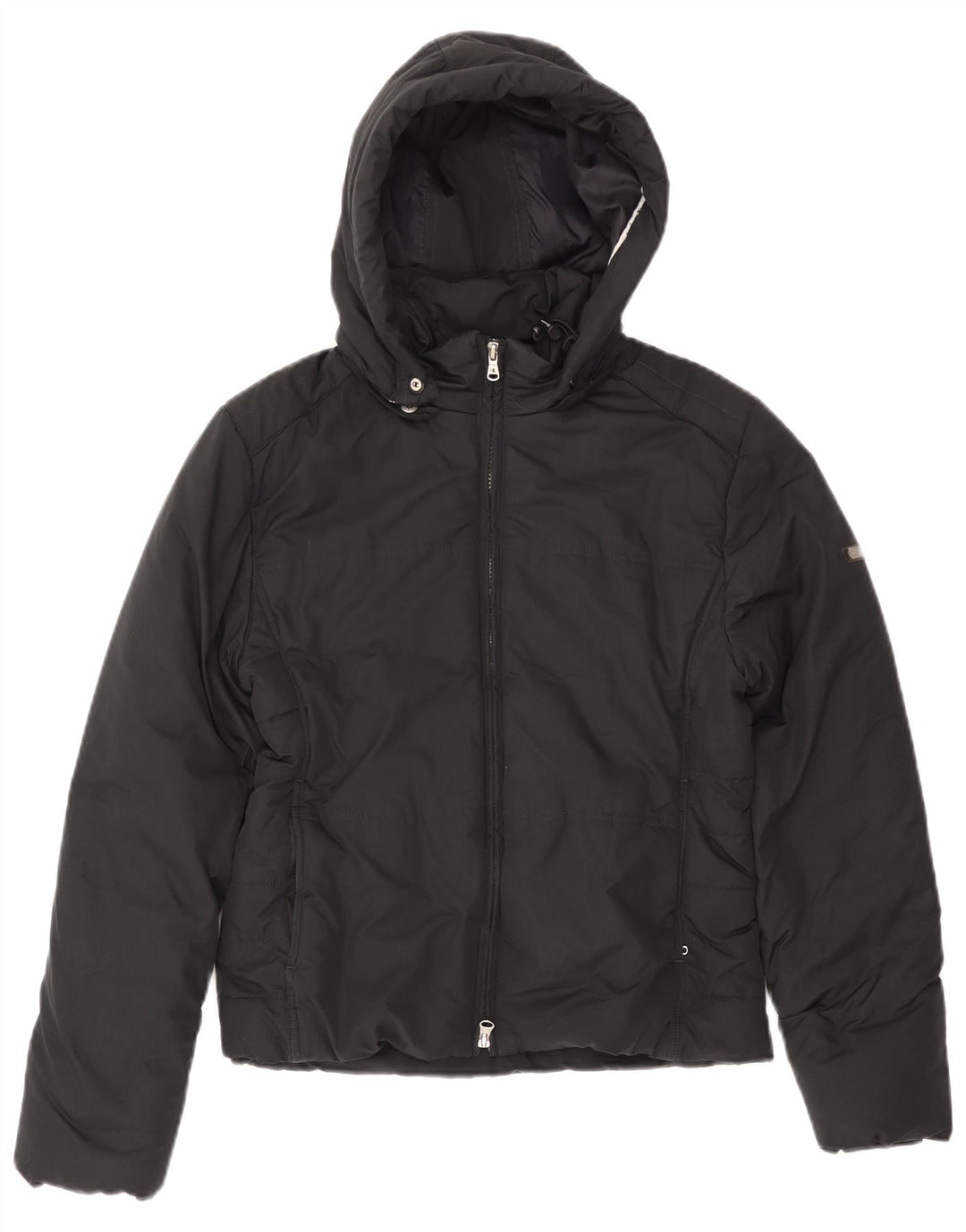 CHAMPION Polstret hættejakke til kvinder UK 14 Medium Sort Polyester