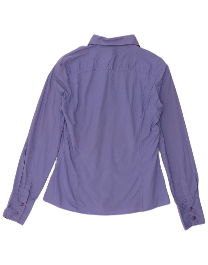 Benetton Dameskjorte UK 14 Medium Lilla Bomuld