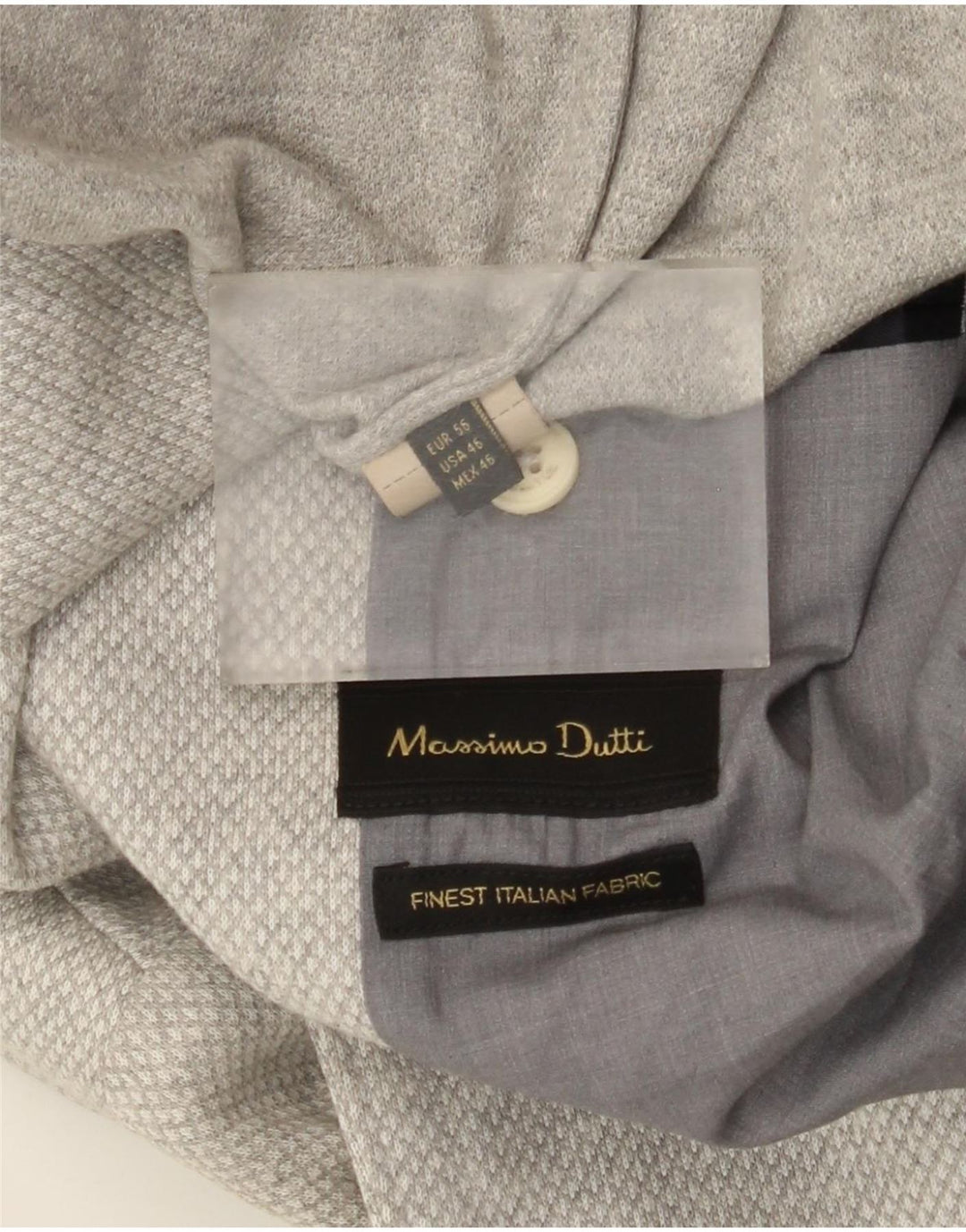 Massimo Dutti Herre 2-knaps blazerjakke EU 56 XL Grå Argyle/Diamond