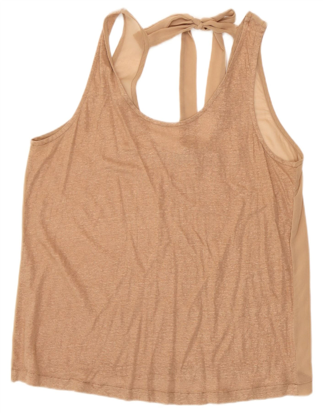 Benetton Damevest Top UK 12 Medium Beige Linen