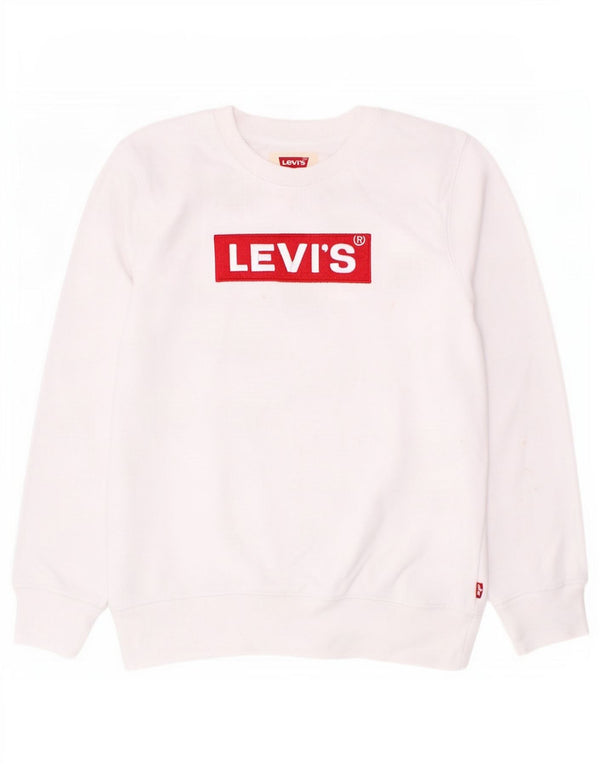 Levi's Boys Grafisk Sweatshirt Jumper 11-12 år Hvid