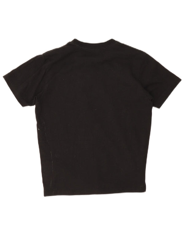 Dickies Dame Grafisk T-Shirt Top UK 12 Medium Sort Bomuld
