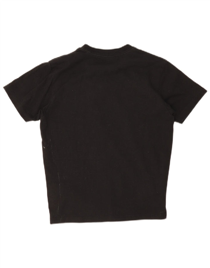 Dickies Dame Grafisk T-Shirt Top UK 12 Medium Sort Bomuld