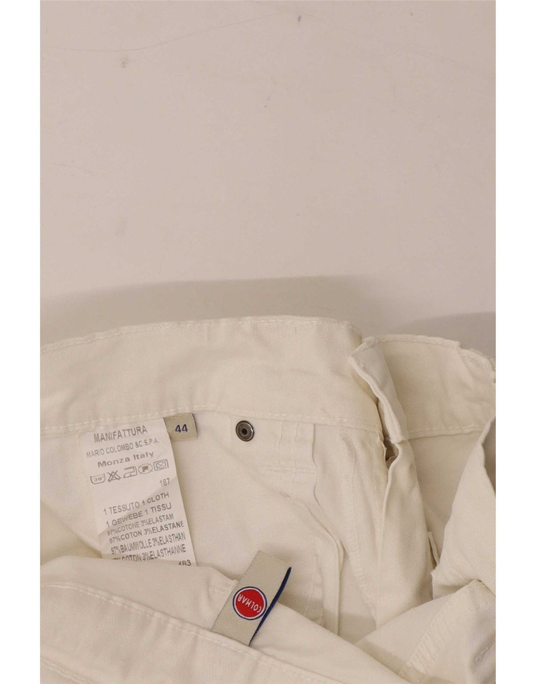 Colmar Dame Slim Jeans IT 44 Medium W30 L30 Hvid Bomuld