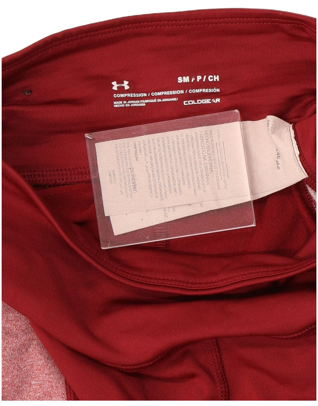 UNDER ARMOUR Womens Cold Gear Leggings UK 10 Small  Red Colourblock
