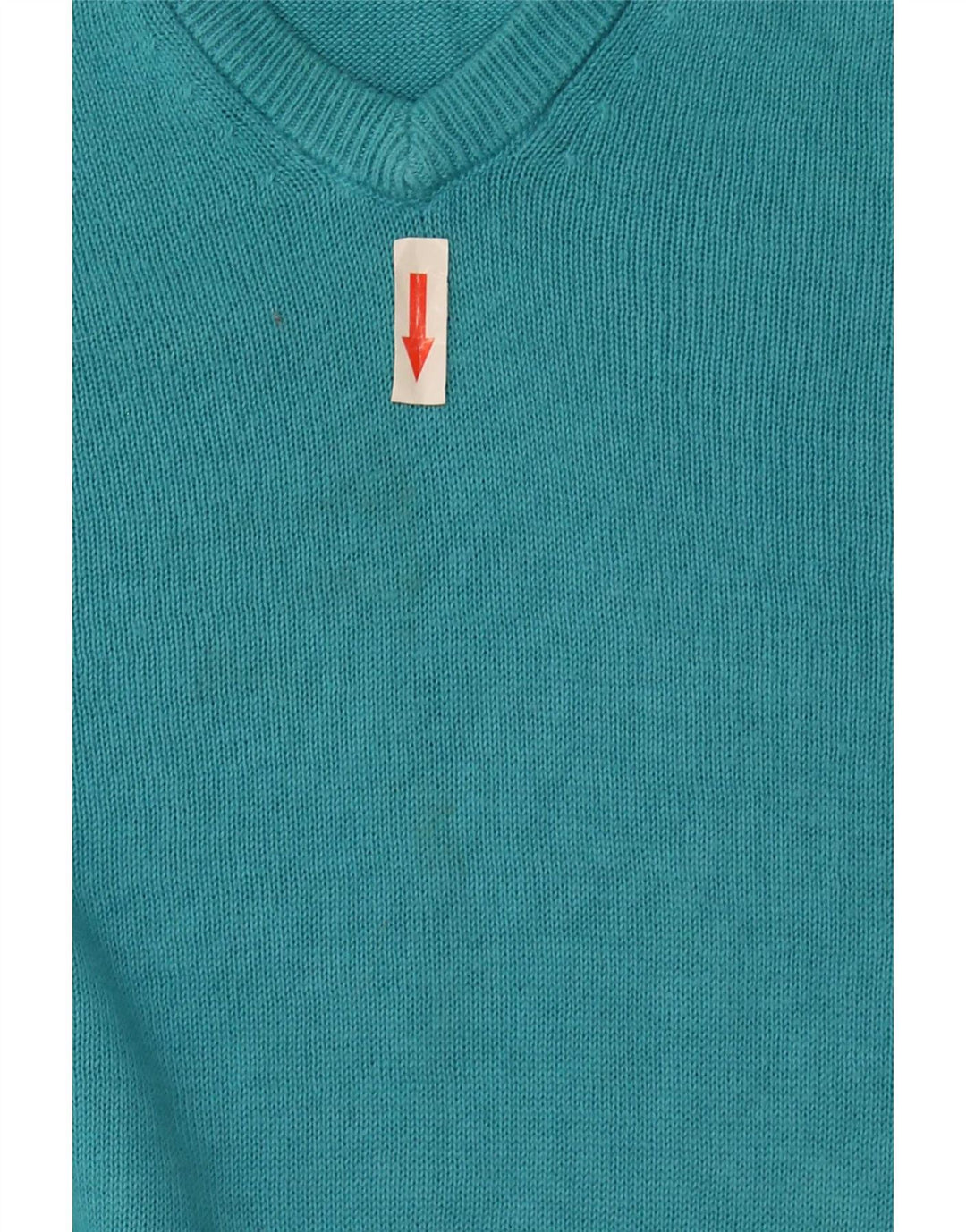 Marks & Spencer Herre V-hals sweater 2XL turkis bomuld