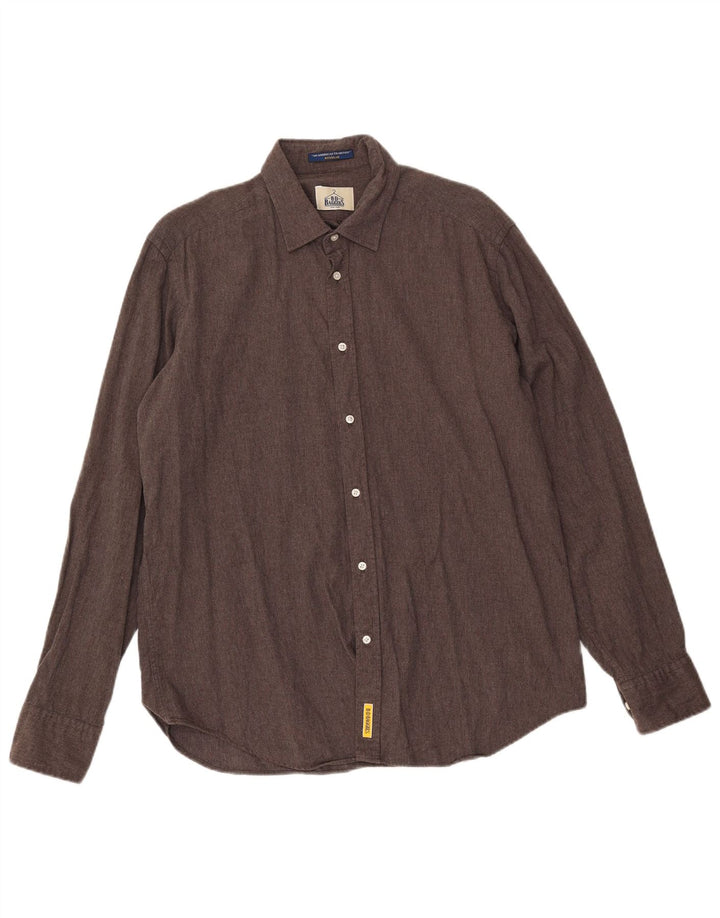 B.D. BAGGIES Herre Regular Fit Flanellskjorte Stor Brun