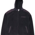 REEBOK Dame Oversized Fleecejakke UK 16 Large Black Colourblock