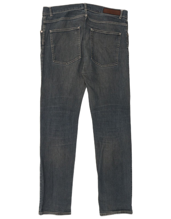 Zara Herre Slim Jeans EU 46 XL W36 L32 Blå Bomuld