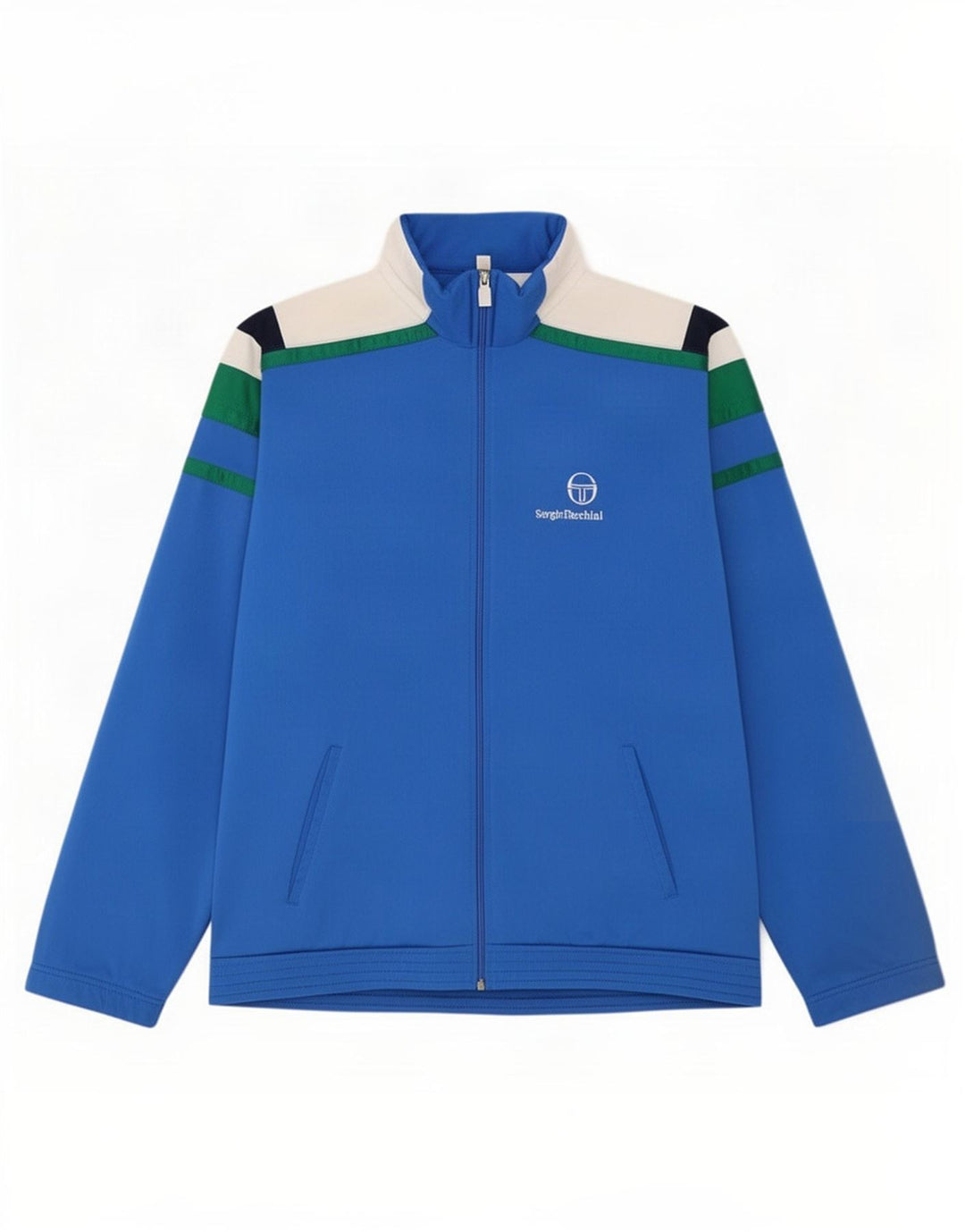Sergio Tacchini Herre træningsdragt Topjakke IT 52 Stor blå farveblok