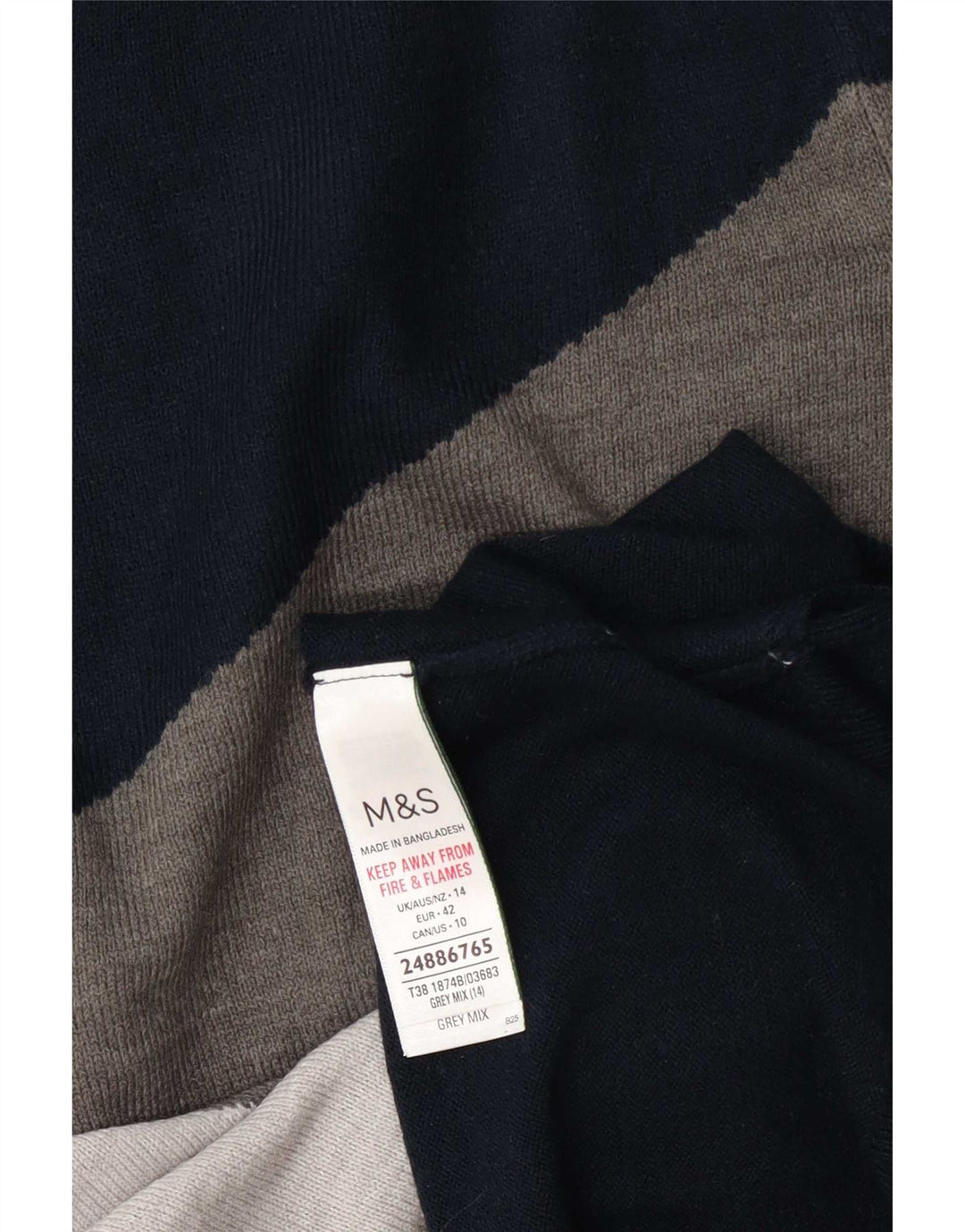 Marks & Spencer Dame sweater med rund hals DK 14 Stor Grå