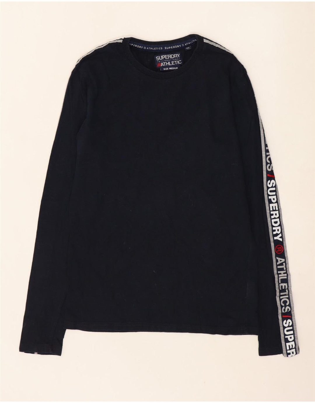 Superdry Herre grafisk top Langærmet medium marineblå bomuld