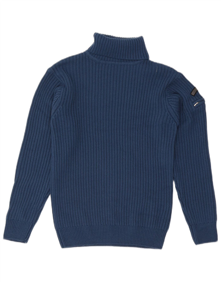 Arizona Dame Roll Neck Jumper Sweater UK 10 Small Blue Polyacrylic