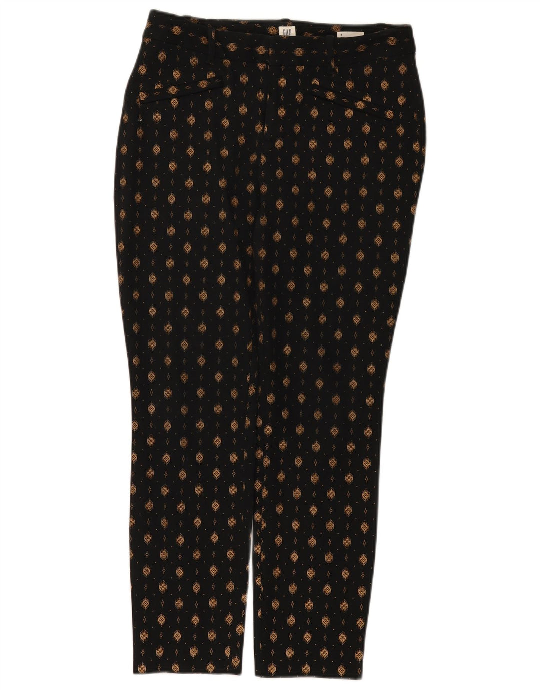 Gap Womens Curvy Abstrakt mønster Casual Bukser US 6 Medium W26 L27 Sort