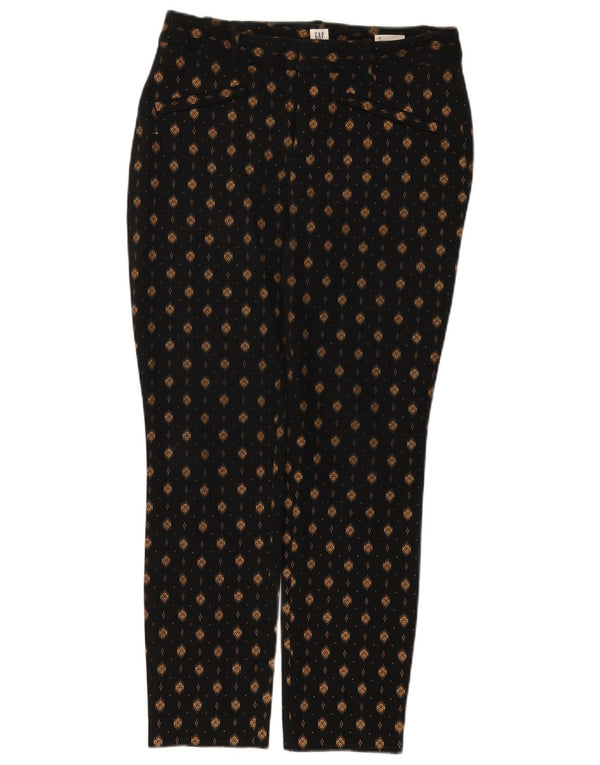 Gap Womens Curvy Abstrakt mønster Casual Bukser US 6 Medium W26 L27 Sort