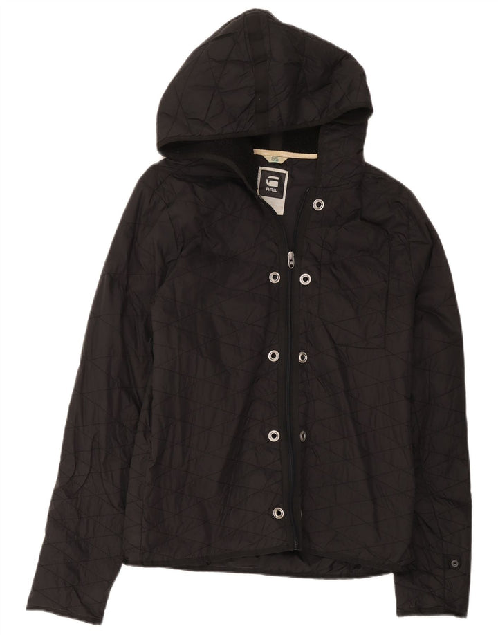 G-Star Dame Hooded Liner Quiltet Jakke UK 16 Large Black