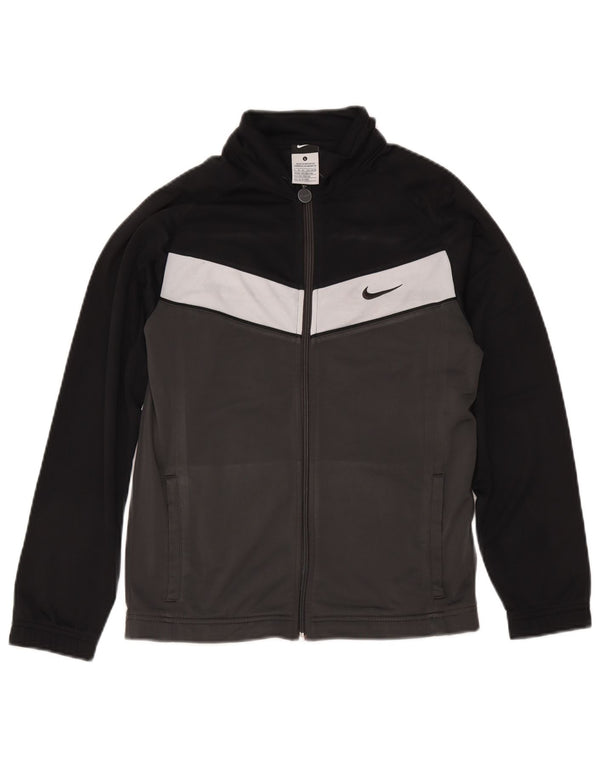 Nike Drenge Træningsdragt Topjakke 12-13 år Stor Grå Colourblock Polyester