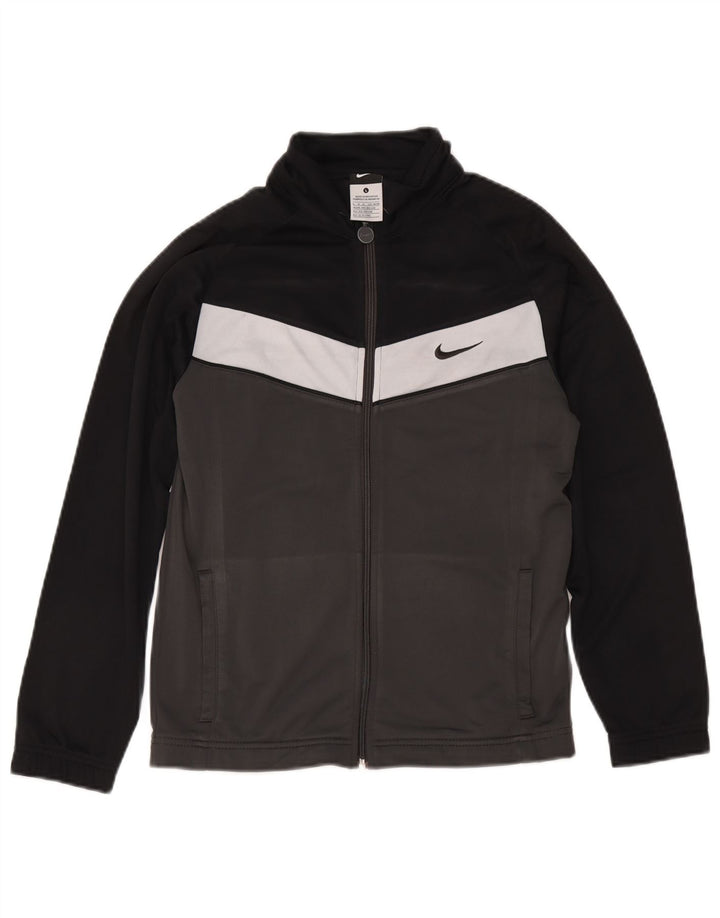 Nike Drenge Træningsdragt Topjakke 12-13 år Stor Grå Colourblock Polyester
