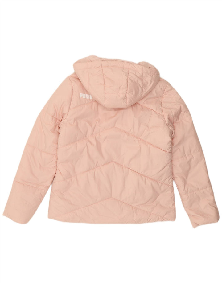 Puma polstret hættejakke til kvinder UK 14 Medium Pink Polyester