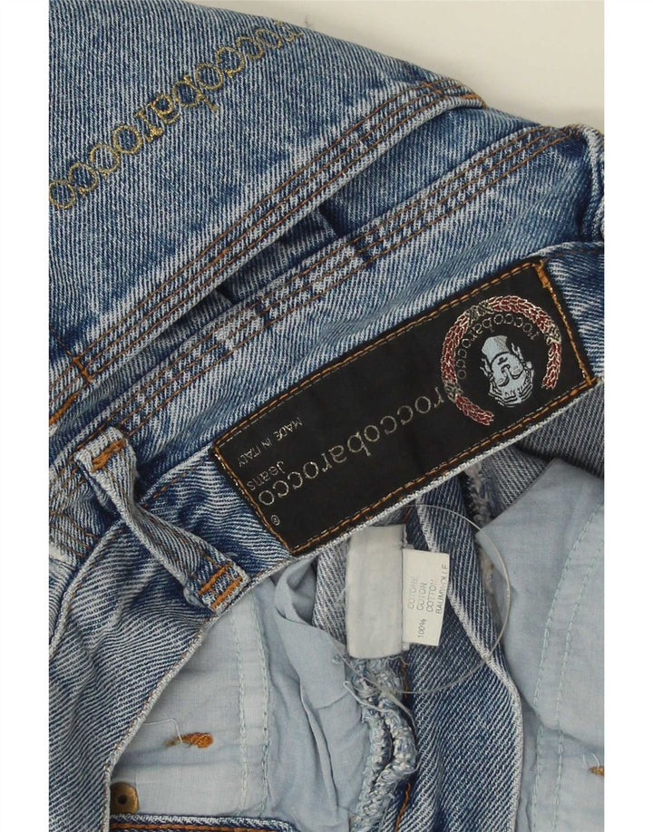 Roccobarocco Dame Denim Nederdel W33 Stor Blå Bomuld