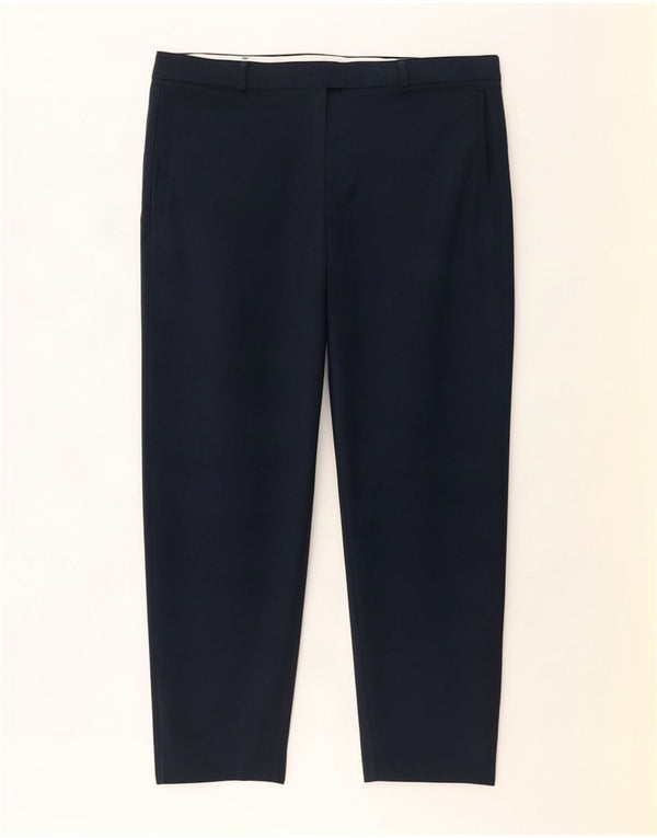 Monsoon kvinders højtaljede chinobukser UK 22 3XL W44 L28 Marineblå