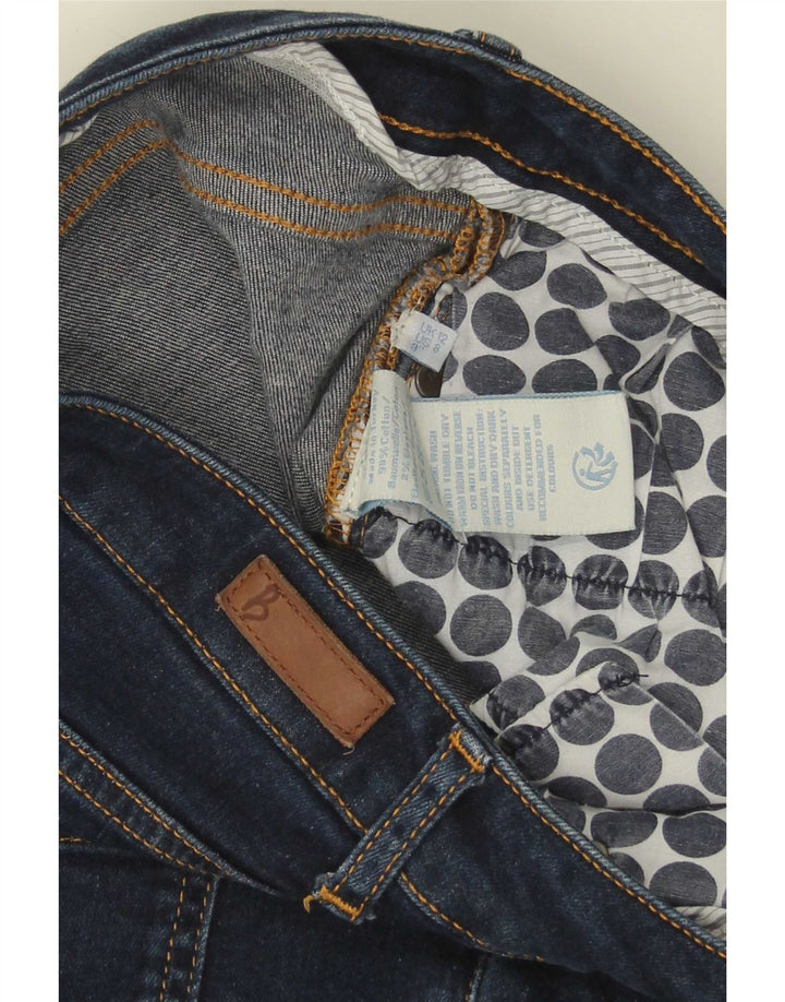Boden Dame Denim Shorts UK 12 Medium W28 Navy Blue Bomuld
