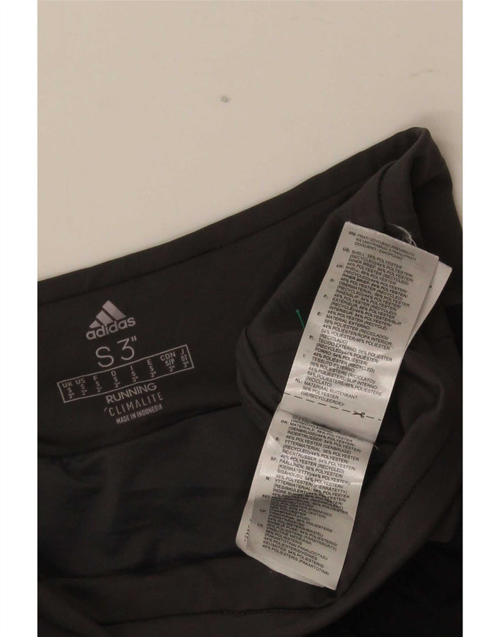 Adidas Womens Running Sports Shorts UK 10 Small Black Colourblock Polyester