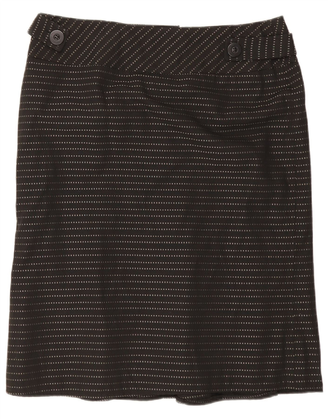 Principper Dame Midi lige nederdel UK 14 Medium W32 Sort nålestribe