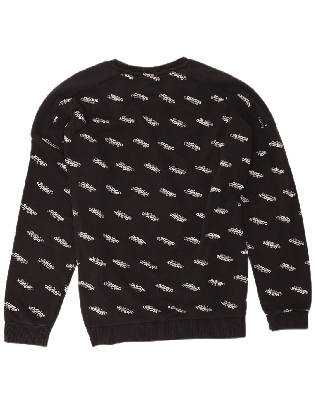 Adidas grafisk sweatshirt til mænd, stor sort bomuld
