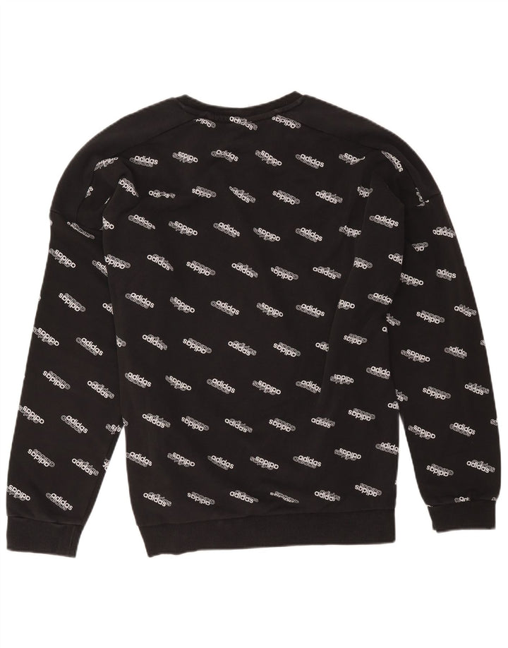 Adidas grafisk sweatshirt til mænd, stor sort bomuld