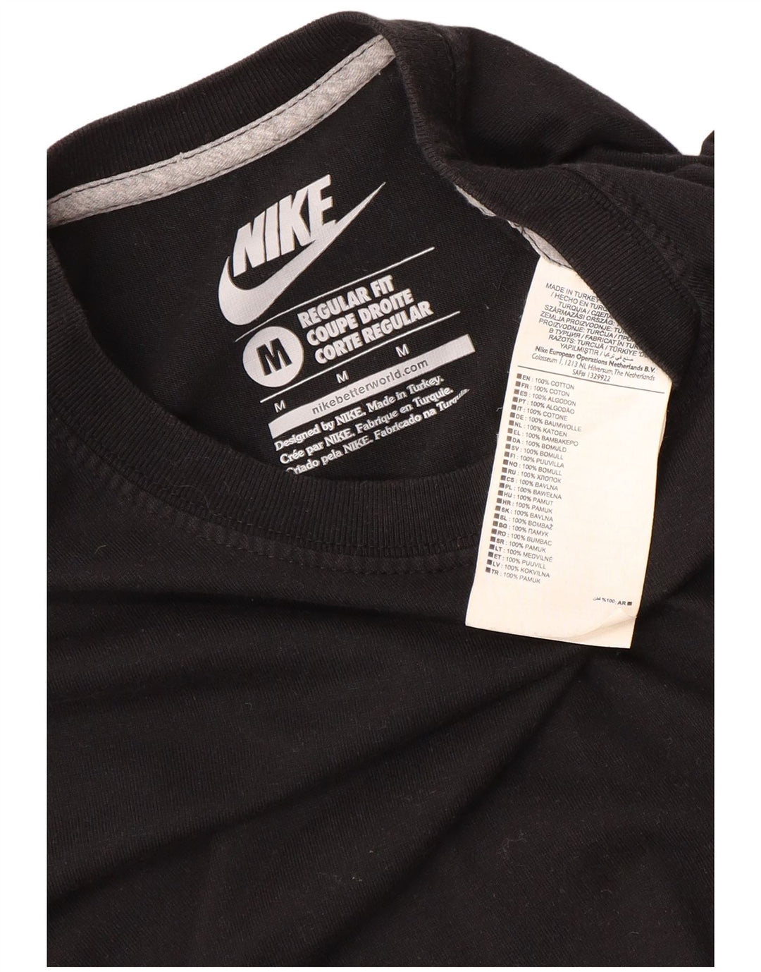 NIKE Regular Fit T-shirt top mellem sort bomuld