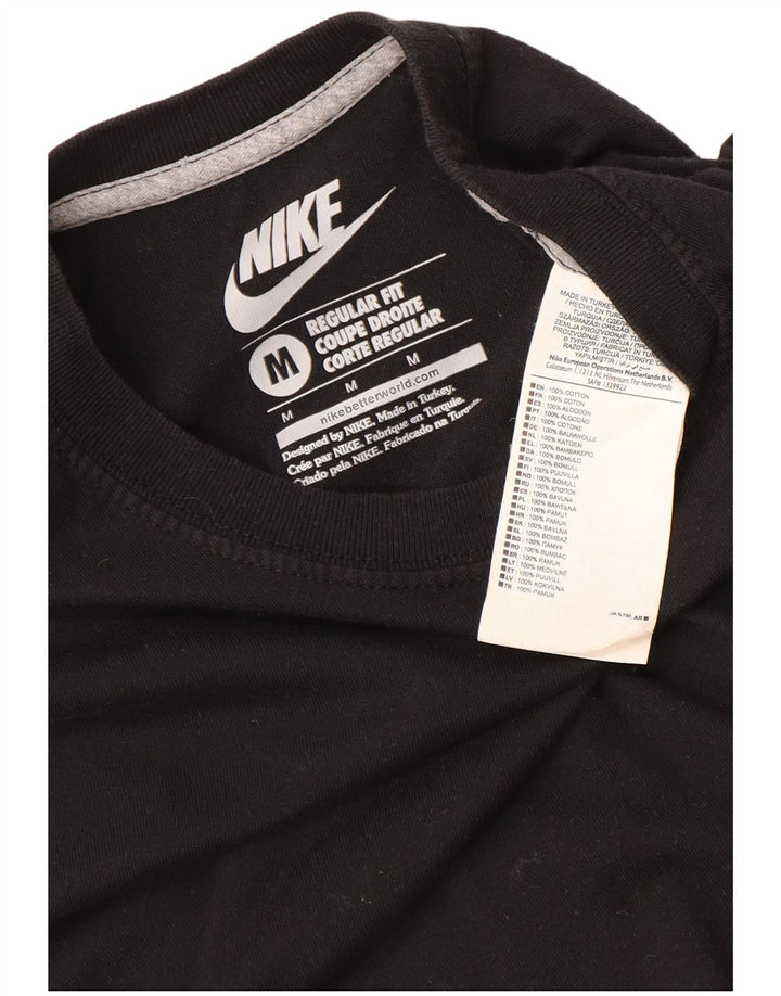 NIKE Regular Fit T-shirt top mellem sort bomuld