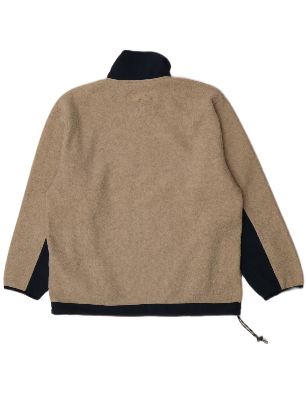 Invicta herre lynlås hals fleece jumper stor beige colourblock polyester