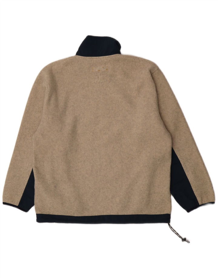 Invicta herre lynlås hals fleece jumper stor beige colourblock polyester