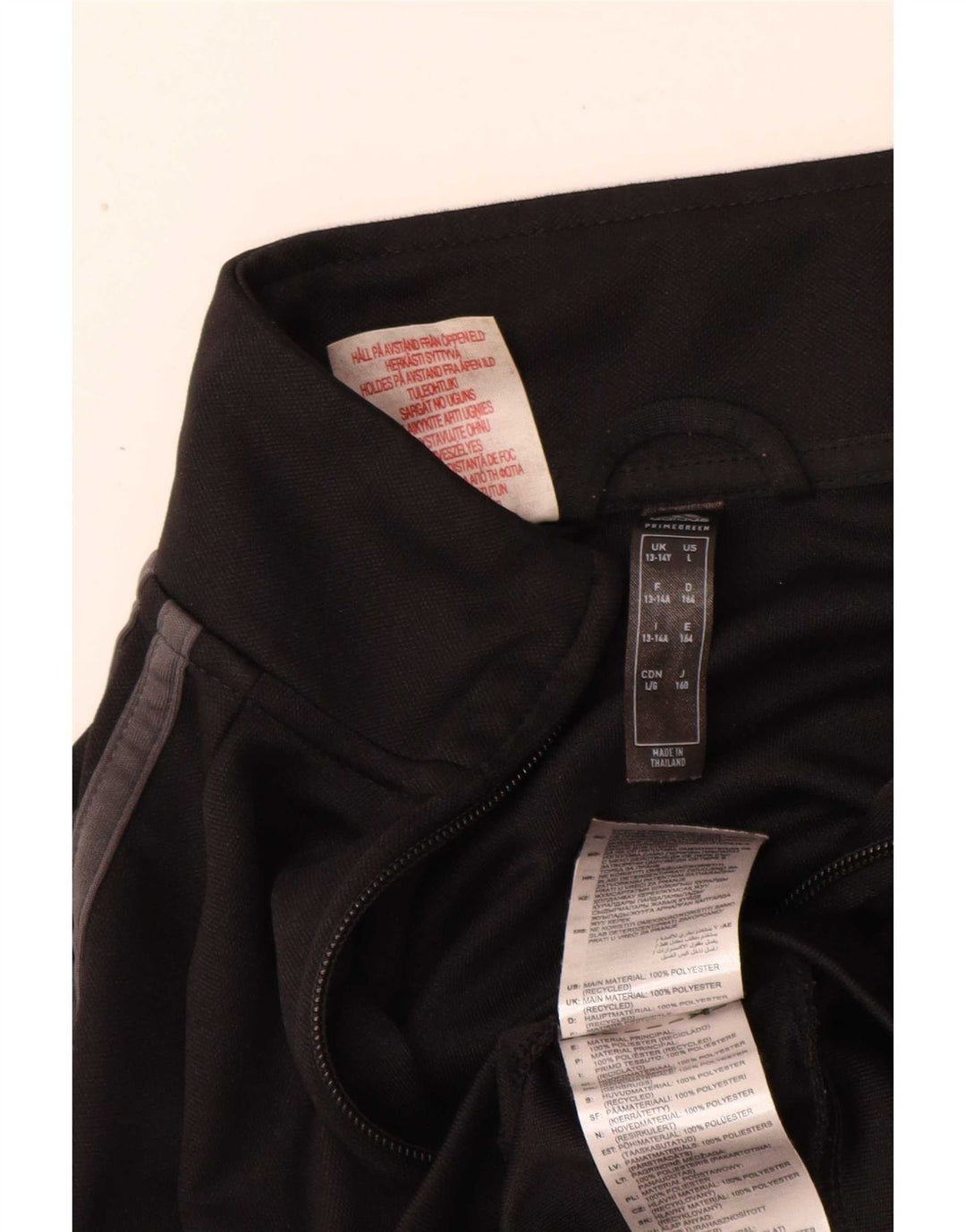 Adidas Boys Aeroready Tracksuit Topjakke 13-14 År Sort Polyester