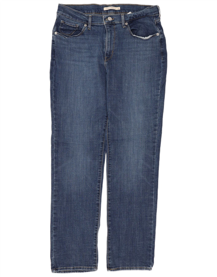 LEVI'S Dame Classic Fit Straight Jeans US 10 Large W30 L30 Blå