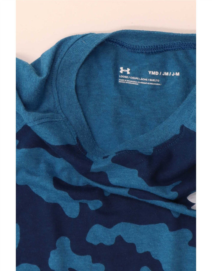 Under Armour Boys Top Langærmet 9-10 år Medium Blue Camouflage