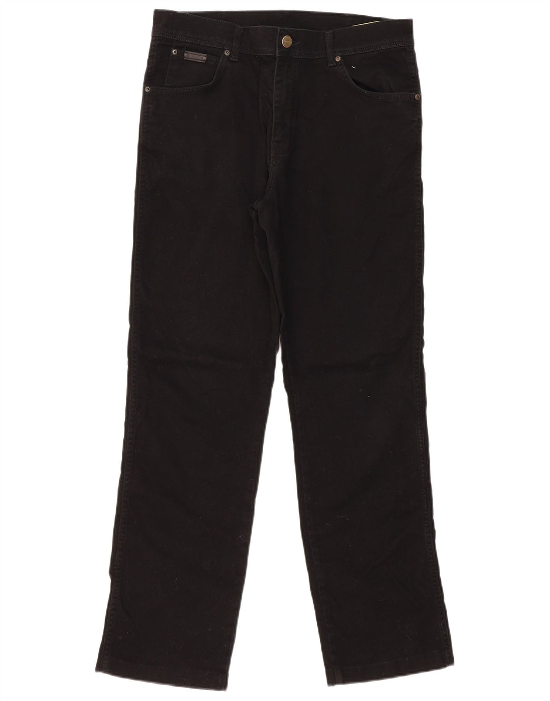 Wrangler Straight Jeans til mænd W33 L31 Sort bomuld