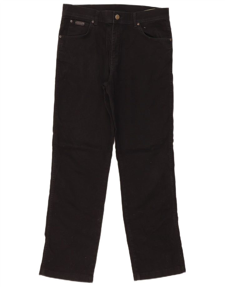 Wrangler Straight Jeans til mænd W33 L31 Sort bomuld