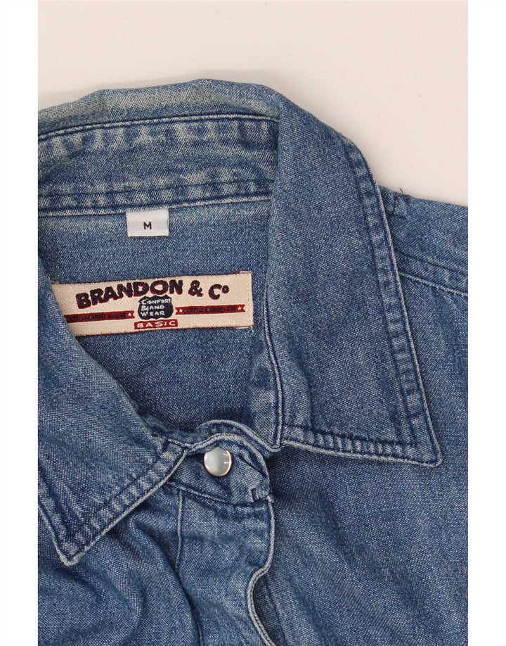 Brandon & C Dame ærmeløs denimskjorte UK 14 Medium Blue